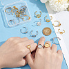 24Pcs 8 Styles Stainless Steel Ring Components STAS-UN0047-48-4