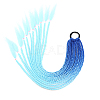 High Temperature Fiber Colored Braids Hair Piece Ponytail Dreadlocks Hair Ornaments OHAR-PW0003-203-15-1