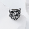 304 Stainless Steel Snake with Eagle Finger Rings for Men TH9949-5-2