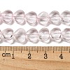 Baking Paint Transparent Glass Beads Strands DGLA-A08-T8mm-KD01-4