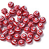 Opaque Striped Acrylic Beads MACR-S373-27A-01-5