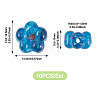 10Pcs Transparent Handmade Bumpy Lampwork Beads LAMP-TADJ0001-48C-4
