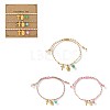 3Pcs 3 Colors Bohemian Brass Religon Cross Virgin Charm Bracelet Sets DS9557-4-1