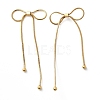 Bowknot Rack Plating Brass Stud Earrrings EJEW-Z085-01G-4