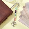 Flower Pattern Alloy Hook Bookmarks AJEW-JK00250-02-3