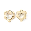 Brass Micro Pave Cubic Zirconia Charms KK-L208-06G-07-1