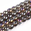 Electroplate Transparent Glass Beads Strands GLAA-T032-T6mm-AB02-1