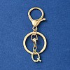 Alloy Initial Letter Charm Keychains KEYC-YW00006-17-1