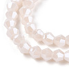 Opaque Solid Color Electroplate Glass Beads Strands EGLA-A039-P2mm-A06-2