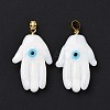 Handmade Lampwork Pendants LAMP-P057-02G-06-3