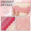 Gorgecraft 4 Yards 4 Colors Flower Wavy Edge Lace Trim OCOR-GF0002-59-6