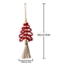 Cotton & Wood Christmas Tree Pendant Decorations PW-WG2550E-01-1