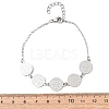 Religion 304 Stainless Steel Link Bracelets for Women BJEW-F524-03P-5
