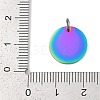Ion Plating(IP) 304 Stainless Steel Pendants STAS-I311-32E-RC-3