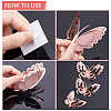 CREATCABIN 3Sets 3D Butterfly PVC Mirrors Wall Stickers DIY-CN0001-86A-4