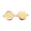 201 Stainless Steel Cabochon Connector Settings X-STAS-F191-15G-G-2
