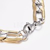 Men's 304 Stainless Steel Figaro Chain Bracelets BJEW-I238-11A-2