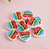 10Pcs Multi-color Love Silicone Beads JX655A-3