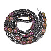 Transparency Electroplate Glass Beads Strands GLAA-T023-40B-07-2