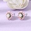 Brass Enamel Stud Earrings KK-CBA8324-27P-3