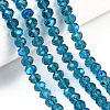 Electroplate Glass Beads Strands EGLA-A034-T1mm-L25-4