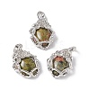 Natural Unakite Pendants G-P484-03P-02-1
