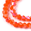 Opaque Solid Color Electroplate Glass Beads Strands EGLA-A039-P2mm-L03-2