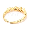 Brass Micro Pave Cubic Zirconia Cuff Ring RJEW-F118-17-3