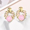 304 Stainless Steel Enamel Stud Earrings SA-CBA46AF-09G-1