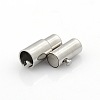 Tarnish Resistant 304 Stainless Steel Smooth Surface Locking Tube Magnetic Clasps STAS-O042-22-1