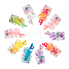 35Pcs 7 Colors Transparent Resin Pendants RESI-CJ0002-10-3