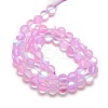 Synthetic Moonstone Beads Strands G-F142-6mm-09-2