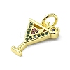 Brass Micro Pave Colorful Cubic Zirconia Pendants KK-H475-24G-03-2