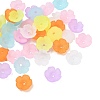 5-Petal Transparent Acrylic Bead Caps FACR-T001-11A-1