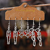 3 Pairs Halloween Zinc Alloy Dangle Earrings FS-WG1EEF9-01-1