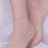 925 Sterling Silver Satellite Chain Anklet JA193A-6