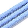 Flat Round Handmade Polymer Clay Beads CLAY-R067-10mm-32-1