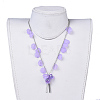 Petal Acrylic Pendants Necklaces and Dangle Earrings Jewelry Sets SJEW-JS01024-5