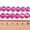 Baking Paint Transparent Glass Beads Strands LS-DGLA-A035-T10mm-A03-5
