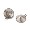 304 Stainless Steel Pendant Pointed Back Rhinestone Settings STAS-U025-05B-P-2