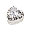 Brass Micro Pave Cubic Zirconia Beads KK-D408-11S-03A-2