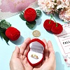 1Pc Valentine's Day Cherry Shaped Velvet Ring Gift Boxes VBOX-YW0001-01-5