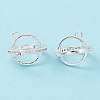 Rack Plating Brass Pave Clear Cubic Zirconia Bead Cage Pendants KK-G464-10S-1