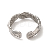 304 Stainless Steel Open Cuff Ring RJEW-C068-03D-P-3