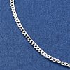 925 Sterling Silver Curb Chain Bracelets for Women BJEW-E101-01S-10-3