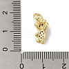 Brass Micro Pave Clear Cubic Zirconia Pendants KK-R162-004A-G-3