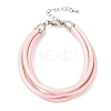 Microfiber Leather Multi-strand Cord Bracelets Makings FB-CBA983F-01P-10-1