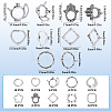 100Pcs 10 Styles Tibetan Style Alloy Bead Frames Sets TIBE-SP0001-16B-2