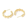 Rack Plating Brass Beaded Round Stud Earrings EJEW-R150-11G-2