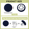 24 Bags Flat Round Cloth Cap Nail Buttons BUTT-BC0001-21B-2